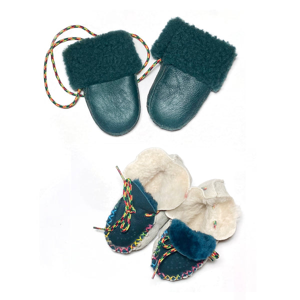 Baby Shearling Mittens & Booties